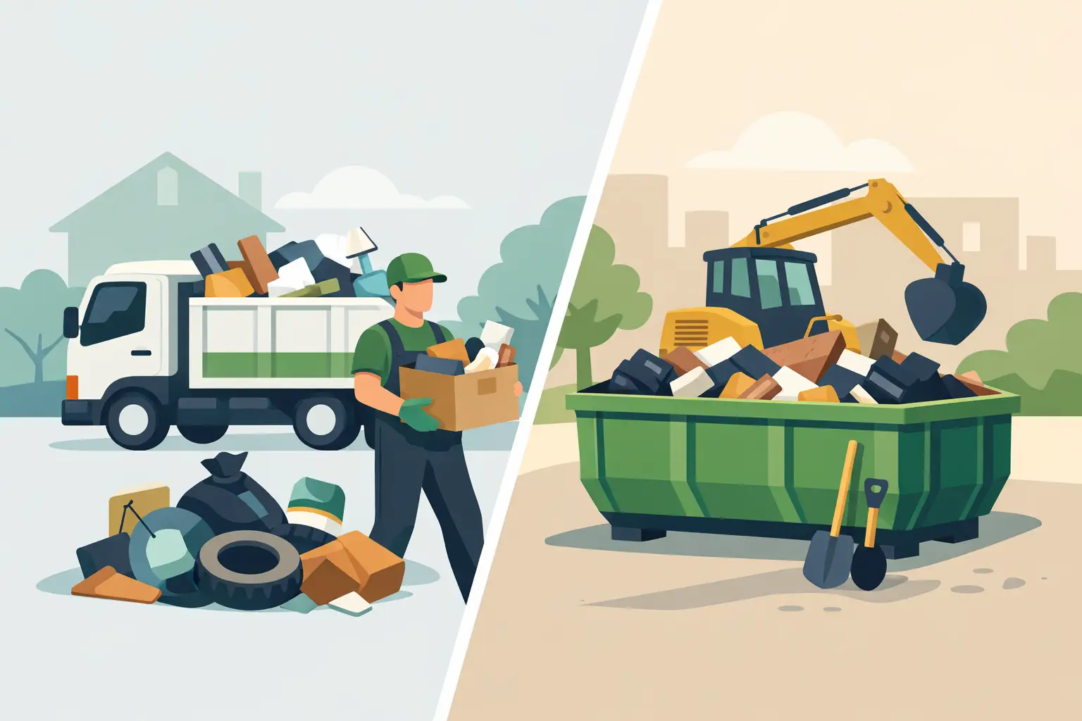 Junk Removal vs Dumpster Rental